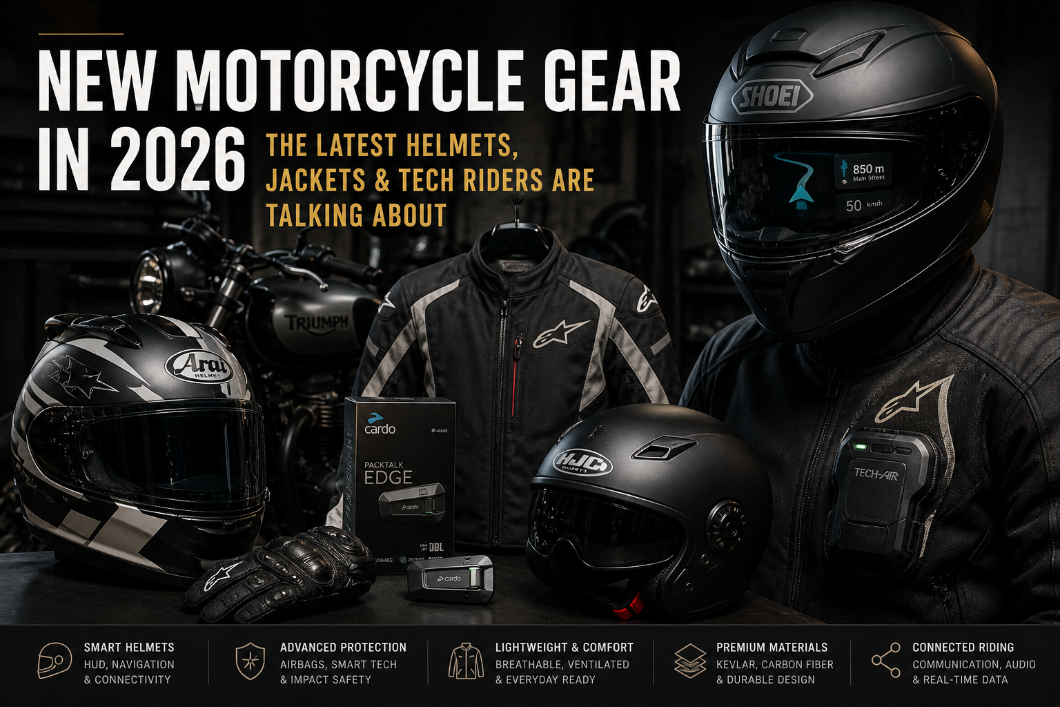 New Motorcycle Gear in 2026: The Latest Helmets, Jackets & Tech Riders Are Talking About